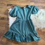 Peter Som  Green Puff Sleeve Dress Photo 6