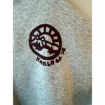 Free People Baldwin Graphic Cropped Hoodie Womens Medium Gray Cotton Sweatshirt Photo 4