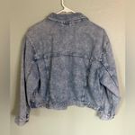 Gap  90’s Fit Denim Jacket Light Distressed Wash 100% Cotton Crop Style Size L Photo 2