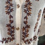 We The Free Free People Costa Brava Ivory Combo Crochet Button Up Shirt Photo 2