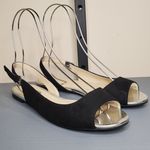 Apt. 9  Black Apamaro Open Toe Sandals Suede Size 7 Photo 0