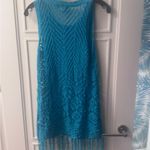 Women's Blue Crochet Swim Cover Photo 4