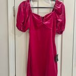Lulus Lulu’s Velvet Hot Pink Mini Dress Photo 2