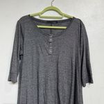 Urban Coco  Heather Gray 3/4 Sleeve Hi-low Tunic Top Sz L Photo 2