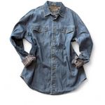 st. john's bay Vintage  Flannel Lined Denim Shacket Photo 0