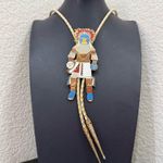 Vintage WSA 85 Babbar 1985 Masonic Kachina Dancer Bolo Tie Tucson Arizona Blue Photo 1
