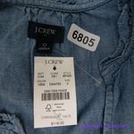 J.Crew NEW  Chambray ruffle mini denim jean‎ dress, size 0 Photo 15