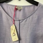 Daniel Cremieux  Purple Puff Sleeve Mandarin Collar Blouse Photo 1