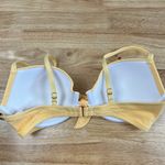 Shade & Shore Women's Yellow Tie-Front Textured Bikini Top - Size 36D - NWT Photo 3