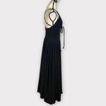 Harbison Moonbeam Cutout‎ Jersey Maxi Dress Women's Medium Black Sleeveless NWOT Photo 5