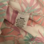 Poof! Poof Womens Cami Tank Top Strappy Palm Print Soft Tie Front Crop Pink Green S Photo 3