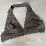 Free People  gray lace halter bralette size large Photo 3