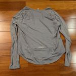Under Armour  HeatGear Long Sleeve Athletic Top Gray Semi Fitted Zipper Pocket XL Photo 3