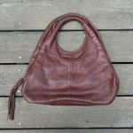 Banana Republic Tan Brown Leather  Shoulder Bag Purse Hobo Bag w/ Tassel Zipper Photo 0