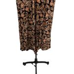 Evereve Maren Jumpsuit Smocked Wide Leg Sleeveless Print Brown Black Size Large Photo 6