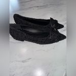 C.Paravano Black tweed pointed toe flats with C Buckle size 36 Photo 8