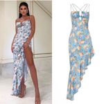 Nookie  Simone Cut Out Dress in Blue Medium Womens‎ Long Gown Photo 1