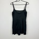 Madewell  Squareneck Romper Jet Black Minimalist Linen Blend Classic US 6 NWT Photo 13