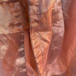 Wedding Wear Peach Organza Anarkali Gown Pakistani Dress Size L Gold Size L Photo 10