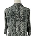 BCBGMAXAZRIA  100% Silk Lapelled Collar Shirt Dress Snakeskin Pattern Small Photo 5