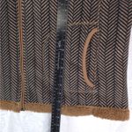 Mountain Lake  Vest Women XL Brown Sherpa Lined Fleece Herringbone Cozycore Layer Photo 6