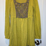 Anthropologie Women’s A’reve Sweater Dress Chiffon Ruffle Long Sleeve Medium M Photo 0