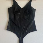 Knix Paypaya Black Box Thong Bodysuit Leather Shiny Size XL New Photo 0