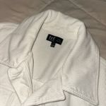 ZARA White Corduroy Cropped Jacket Photo 3