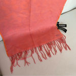 Steve Madden Reversible Leopard Print Scarf Orange Pink With Fringe Photo 5