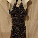 ZARA  large sparkly draped Halter neck ruched dress nwt Photo 2