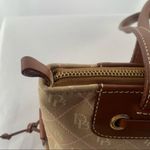 Dooney & Bourke Vintage  Signature Canvas with Leather Trim Handbag in Brown Pink Photo 4