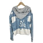 American Eagle Acid Wash Blue Denim Hooded Jacket Size Large Photo 3