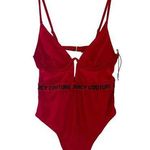 Juicy Couture One-Piece Underwire Lollipop Red Swimsuit Medium NWT Photo 0