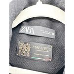 ZARA  Manteco Wool Double Breasted Coat in Black Gold Size L Photo 2