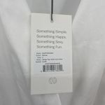 Something Navy White Wrap Blouse Statement Sleeve Women Size Small NEW Photo 4