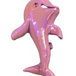 Pink Dolphin Pin Brooch Tiny, Shade of Pink Color Vintage Jewelry Sea Ocean Photo 0