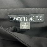 Lafayette 148  Virgin Wool Midi Skirt Size 14 Black Career Wear Professional Photo 2