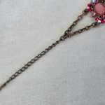 Vintage Copper Floral Chain Bracelet Red Photo 6
