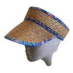 Lilly Pulitzer Straw Sun Visor Commotion In The Ocean Blue Photo 0