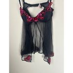 Victoria's Secret Y2K Lingerie Top Size 36B Sheer Black Pink Sequins Sexy Girly Photo 5