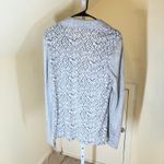 Tart  EUC Women's Light Gray Knit Blazer with Geo Houndstooth Pattern Size L Photo 4