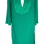 Trina Turk  Womens Solid‎ Green 3/4 Sleeve Tunic Shift Dress Size 4 Photo 0