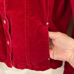 AMI Red Corduroy Jean Jacket Shacket Snap Up Size Large Photo 2