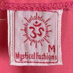 Kaftan Pink Scalloped Sleeve Notched Neckline Pink Maxi Dress Size Medium Caftan Photo 5