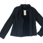 Eileen Fisher size medium short jacket black yoke cardigan Charcoal Blazer Photo 0