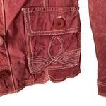 Jennifer J. Vintage Suede Embroidered Raspberry Dusty Rose Jacket size medium Pink Photo 2