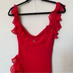 House Of CB  'Ariela' Cherry Ruffle Maxi Dress red NWOT size‎ M Photo 5