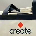 New Limited Edition Create Cream & Gray Canvas Travel Duffle Bag Photo 2