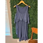 Anthropologie  Daily Practice Blue Patricia Asymmetrical Ruffle Midi Dress Medium Photo 2