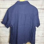 Allegra K   Navy Button Down Shirt Photo 1